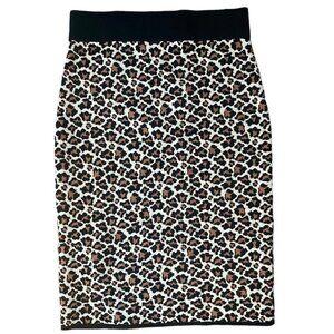 Diane Von Furstenberg Skirt Womens Size Large Midi Pencil Animal Print Classic